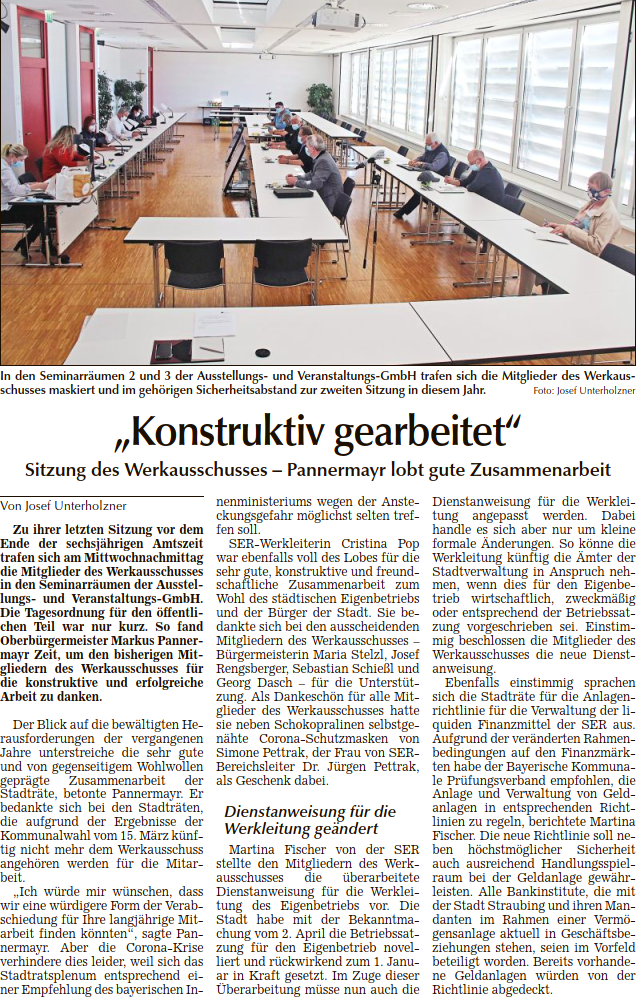 Berichterstattung Tagblatt_2. Werkausschuss